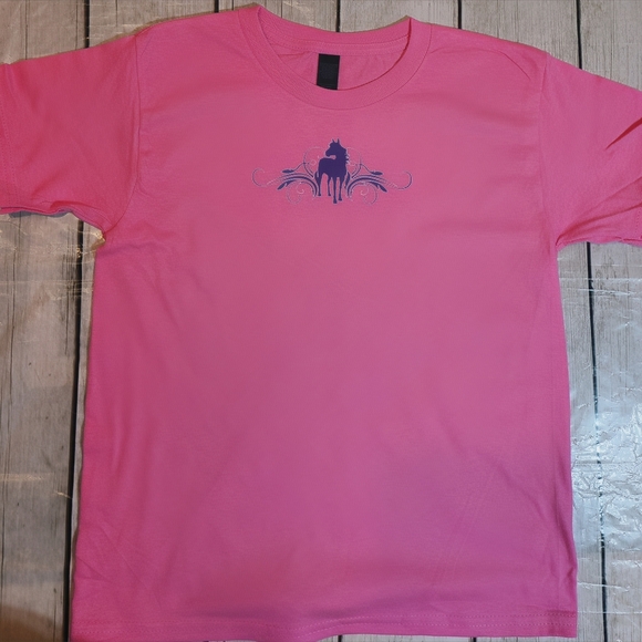 Kids Pink Horse Graphic Tee - Picture 2 of 2